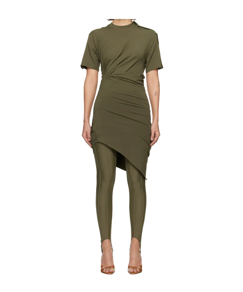 Piercing-Detail Midi Dress