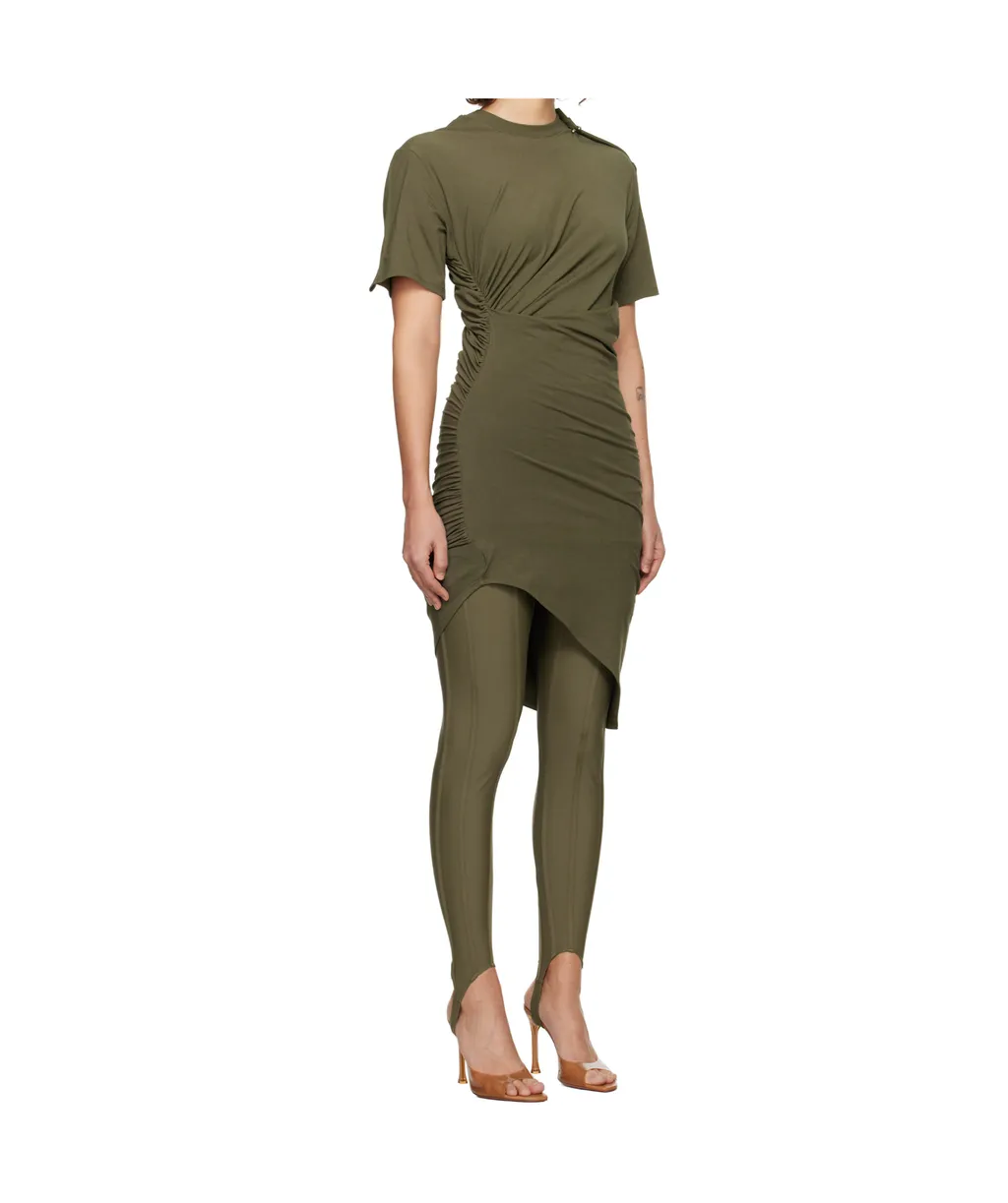Piercing-Detail Midi Dress