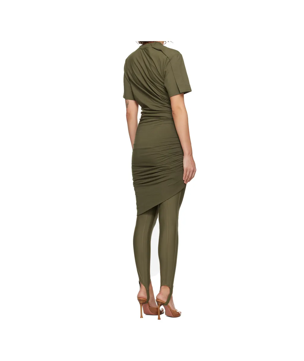 Piercing-Detail Midi Dress