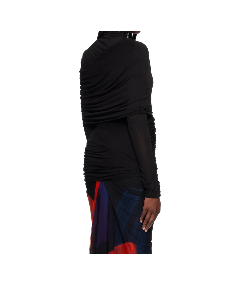 Ruched Turtleneck Top