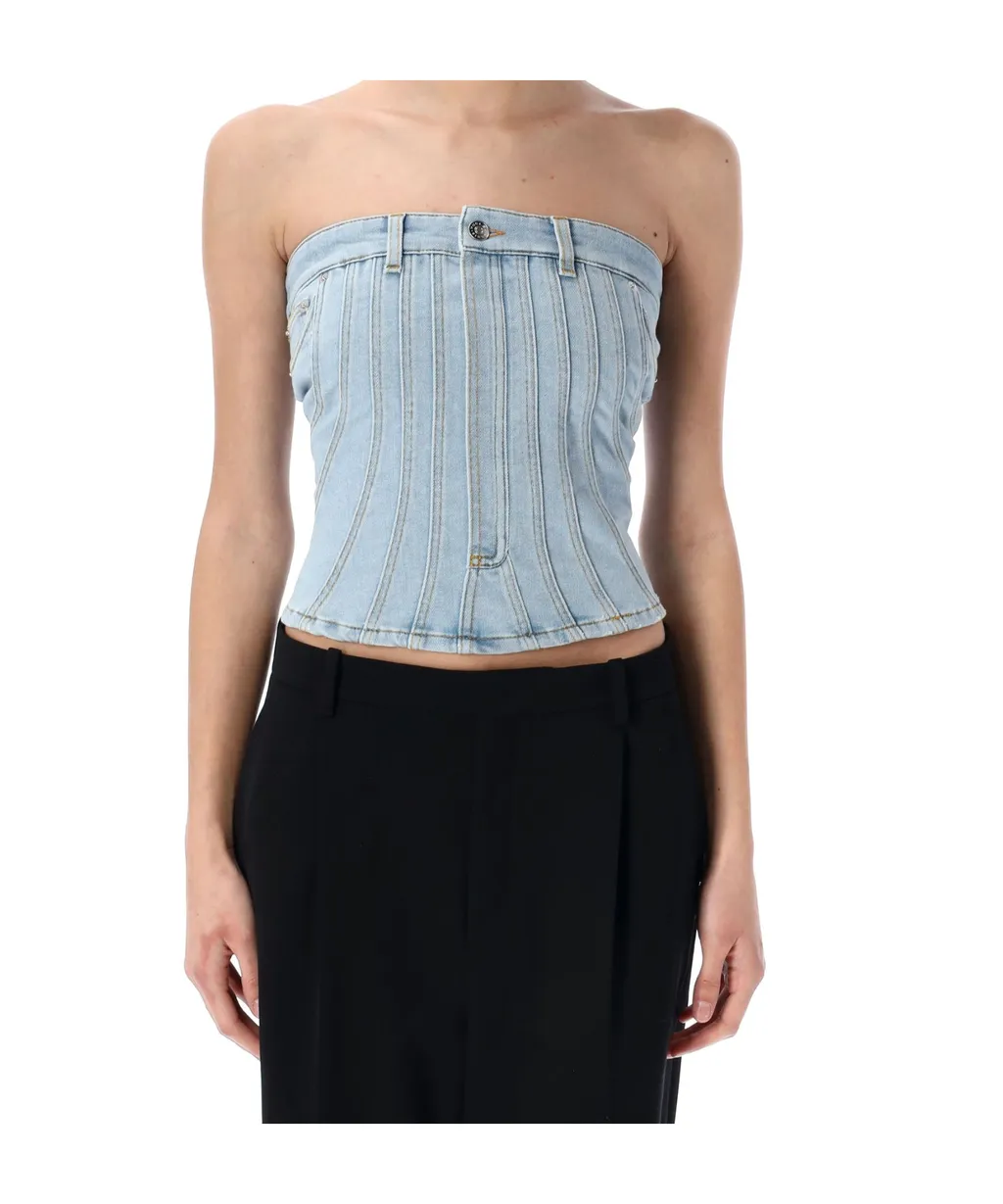 Denim Corset Top