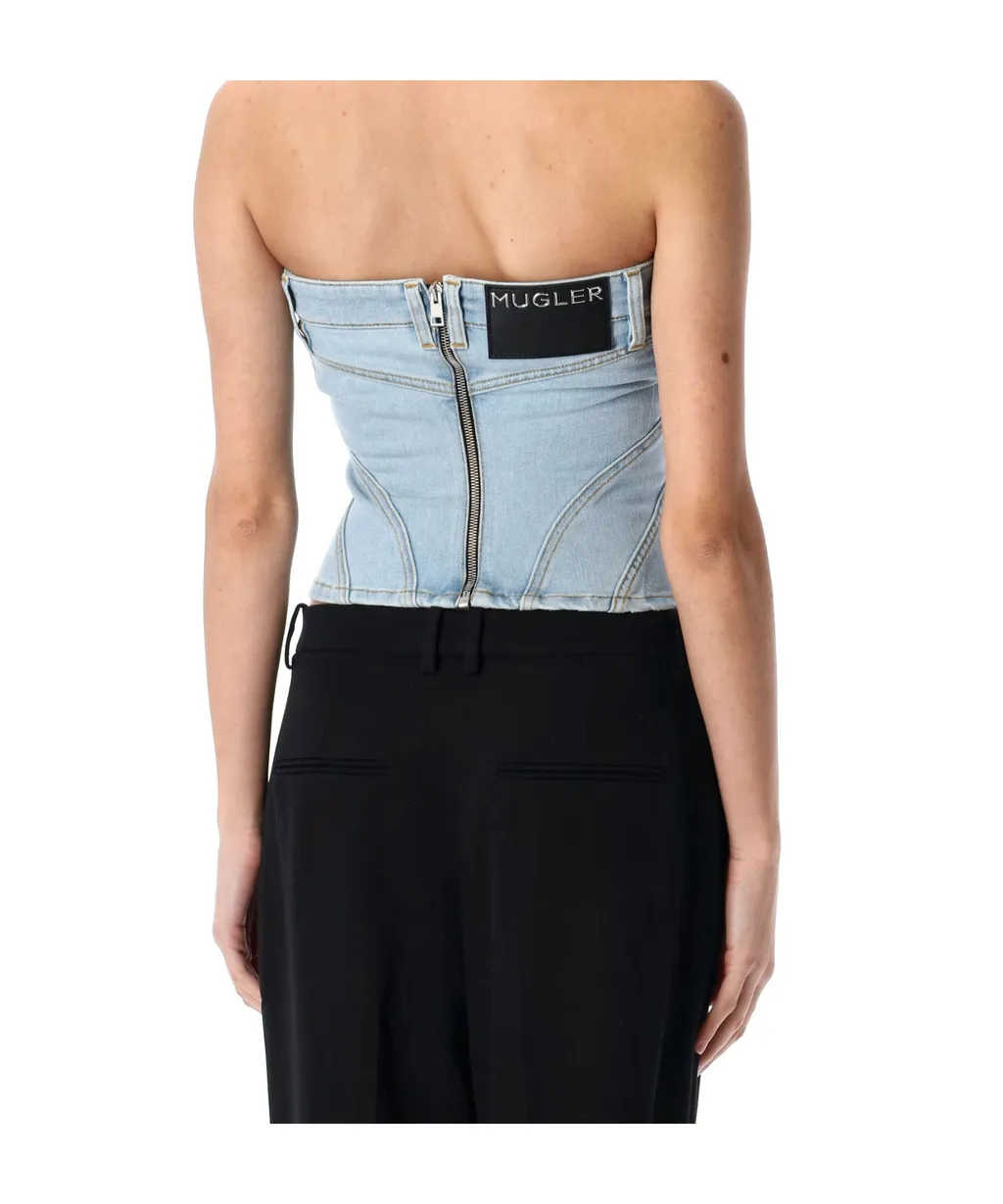 Denim Corset Top