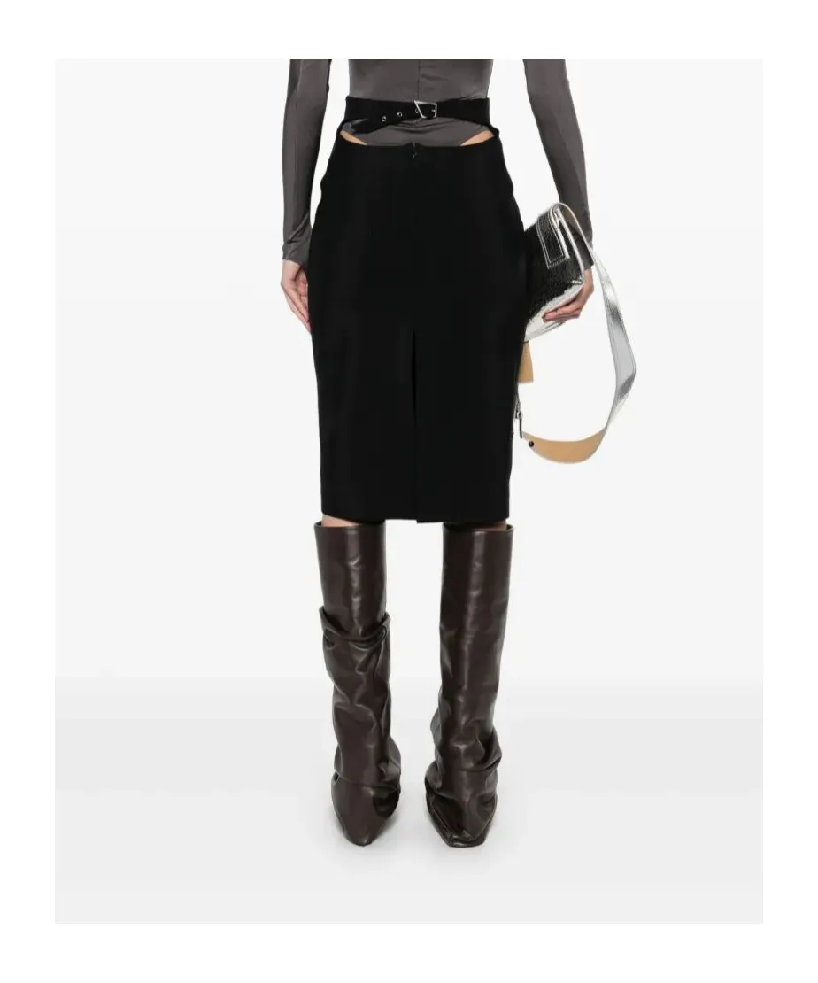 Cut-Out Midi Skirt
