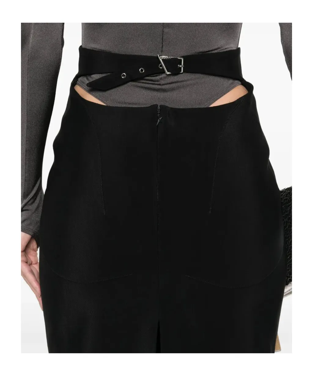 Cut-Out Midi Skirt