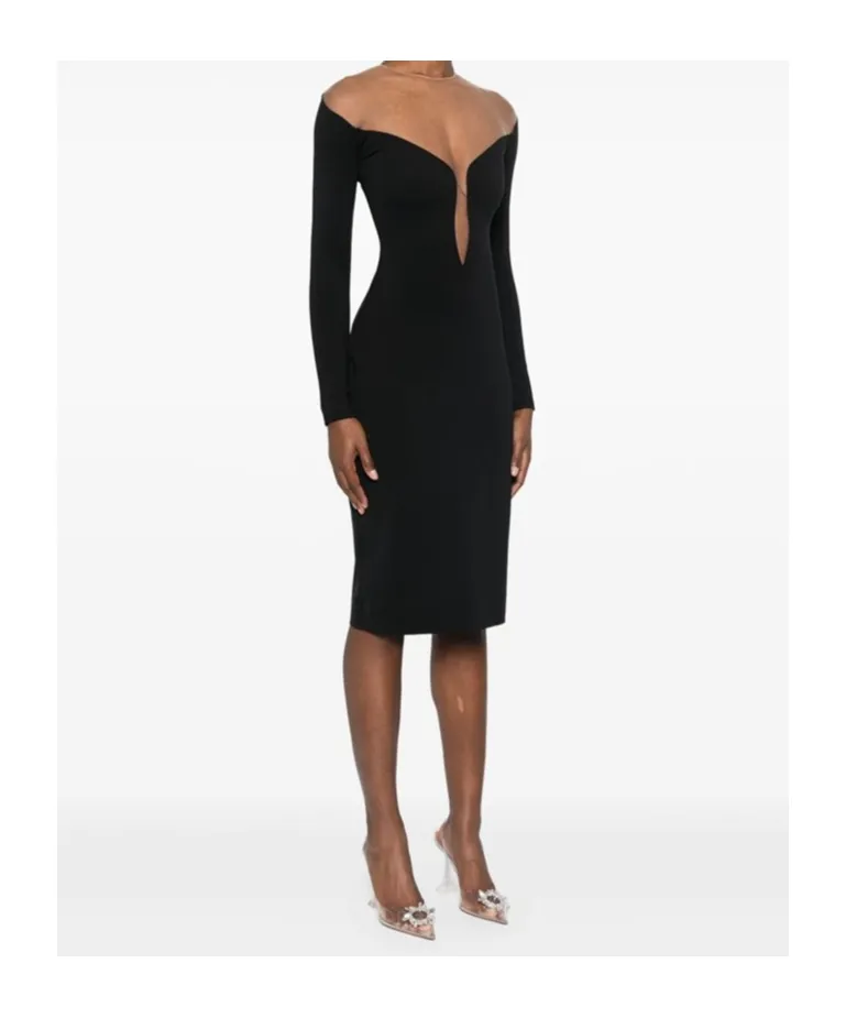 Double-Layer Midi Dress