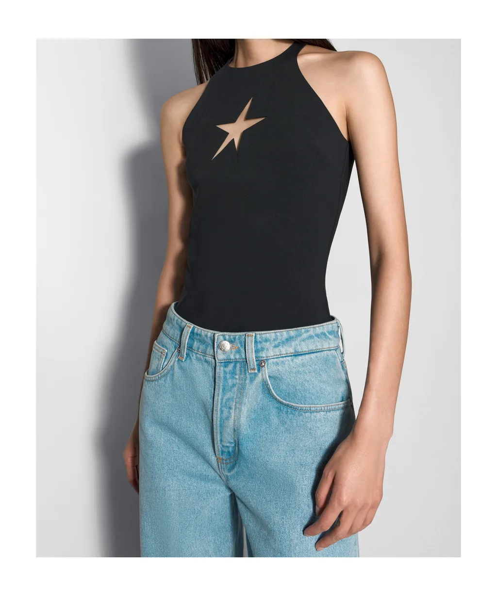 Star Cutout Sleeveless Top