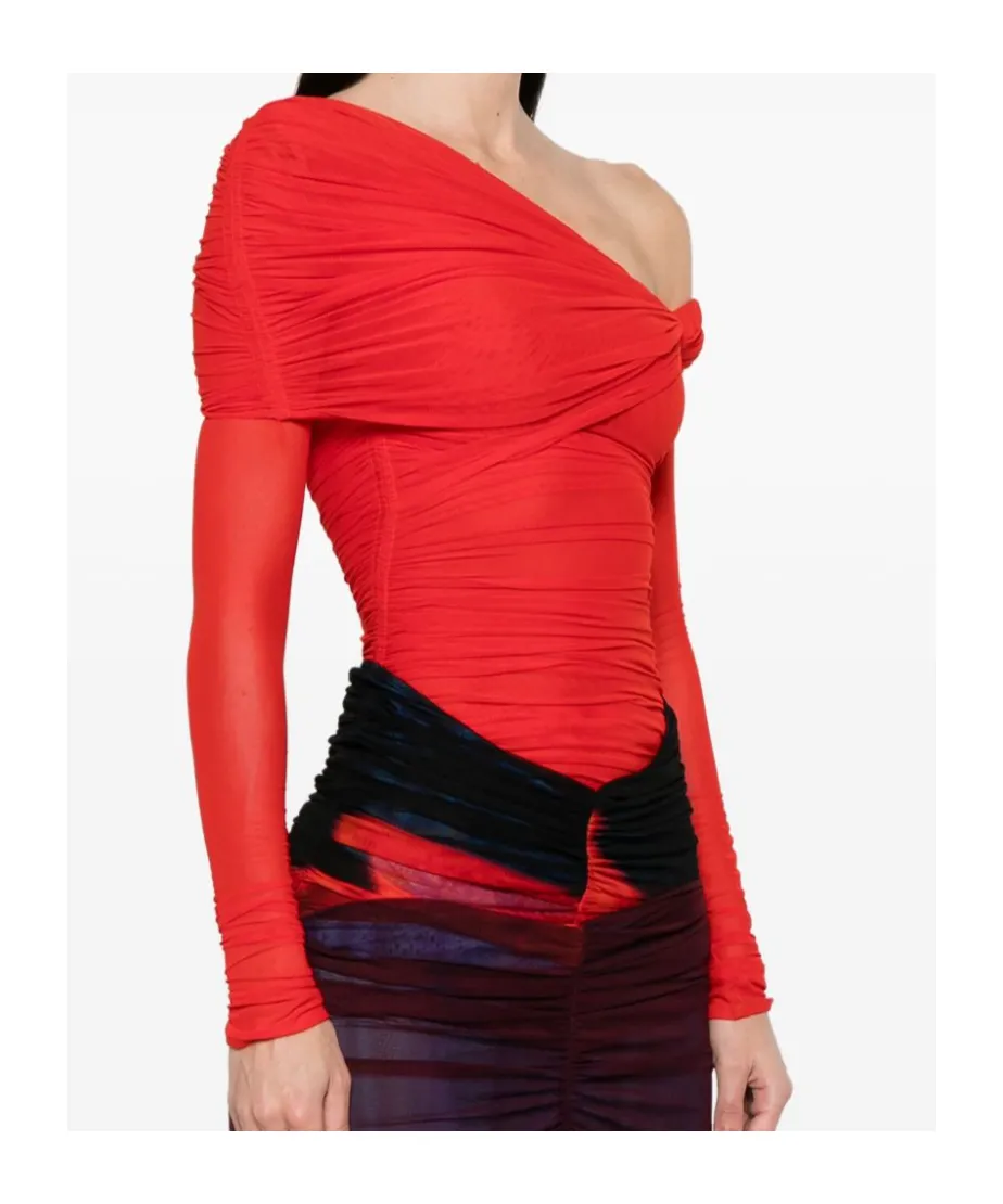Off-Shoulder Ruched Bodysuit