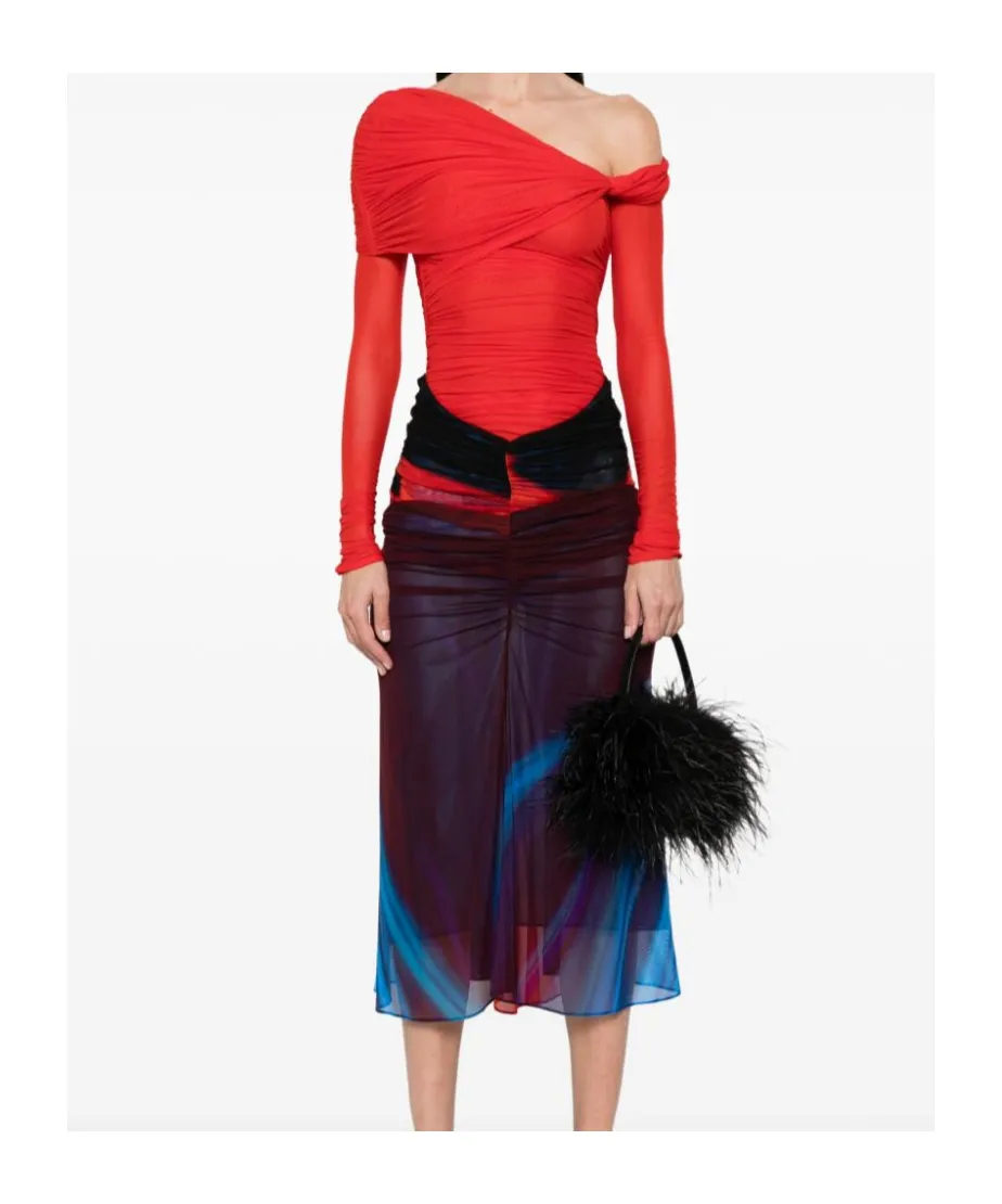 Off-Shoulder Ruched Bodysuit