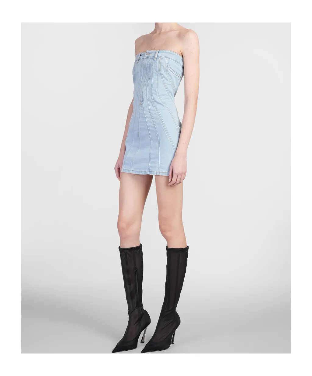 Strapless Rear Zip Fastened Mini Dress