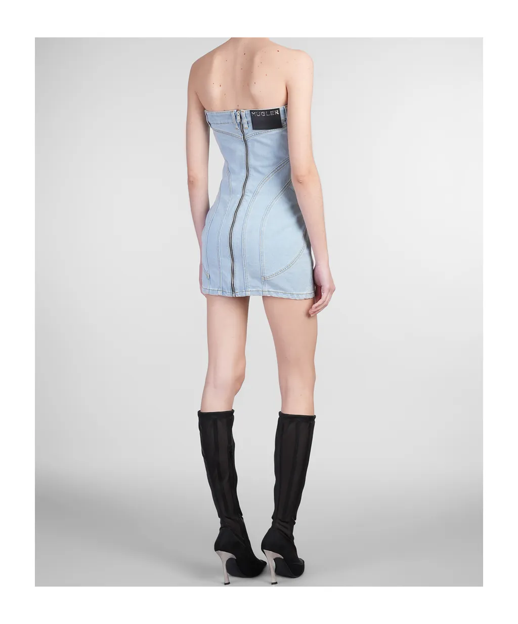 Strapless Rear Zip Fastened Mini Dress