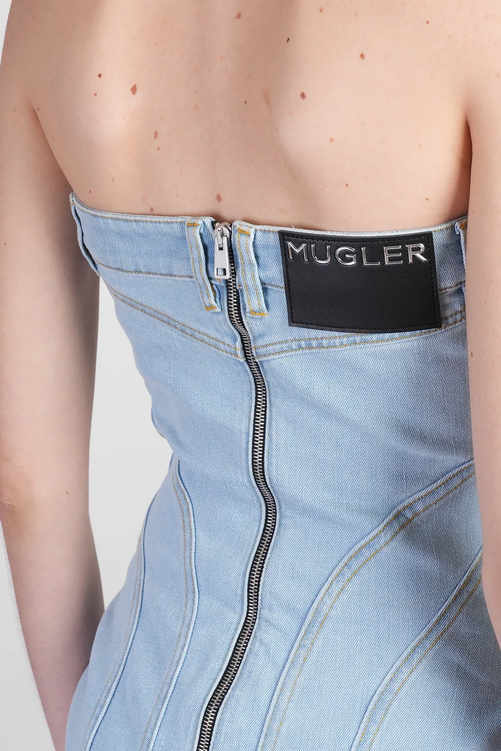 Strapless Rear Zip Fastened Mini Dress
