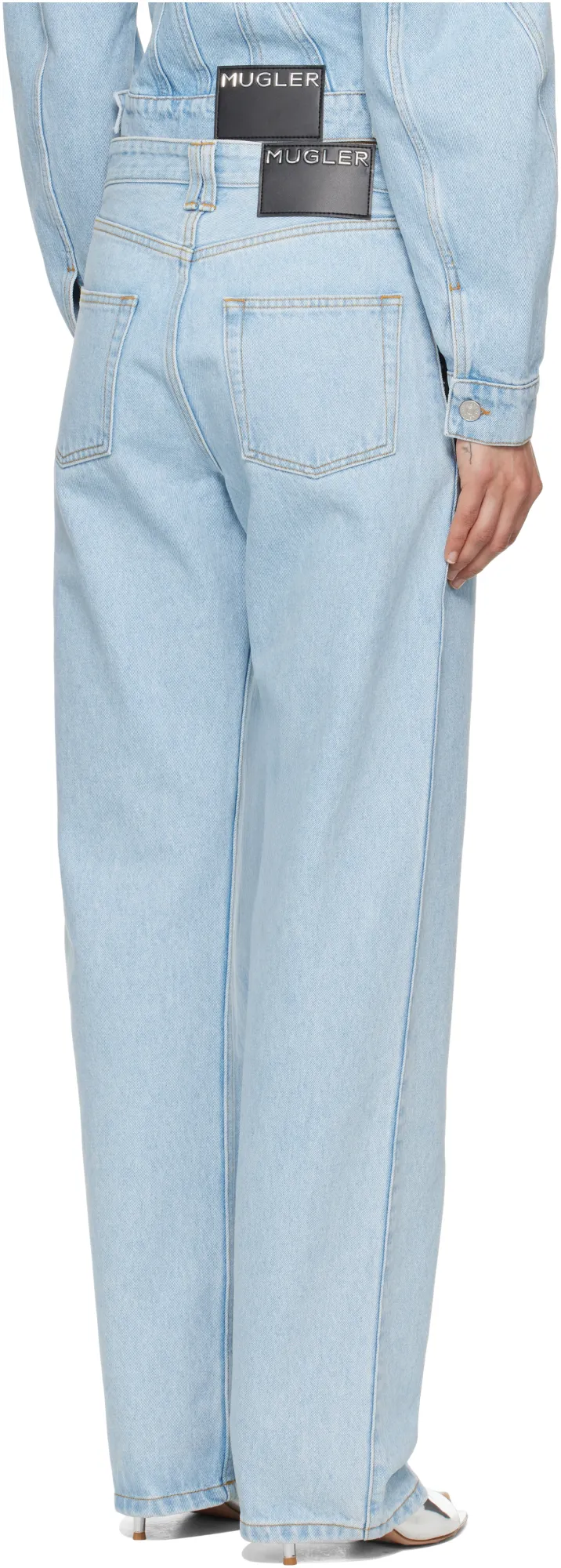 Lace-Up Denim Jeans