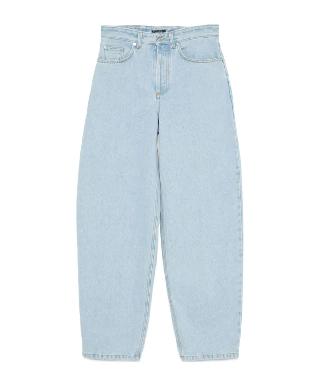 Lace-Up Wide Leg Jeans