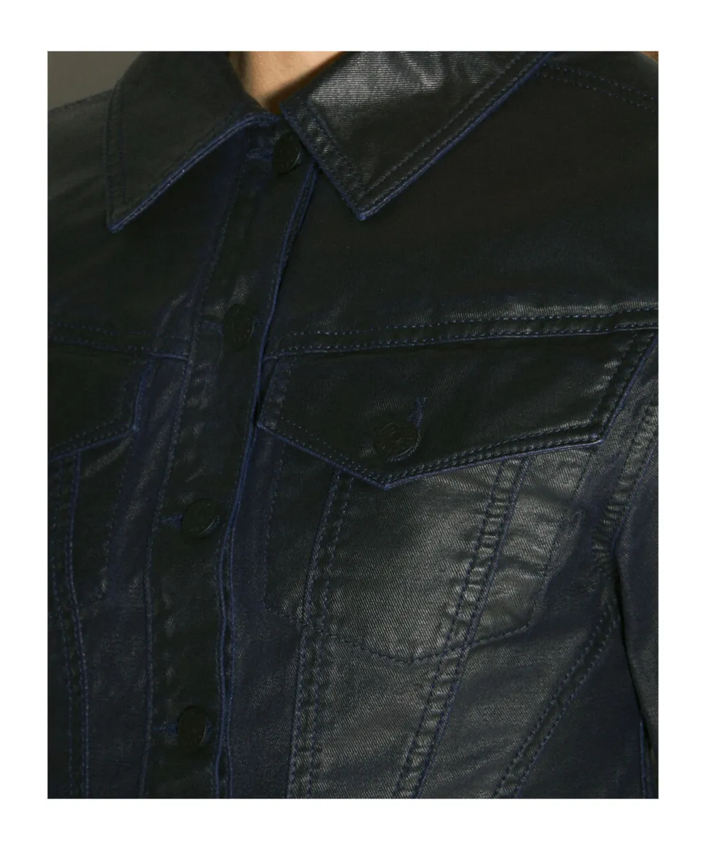 Long-Sleeved Denim Coat