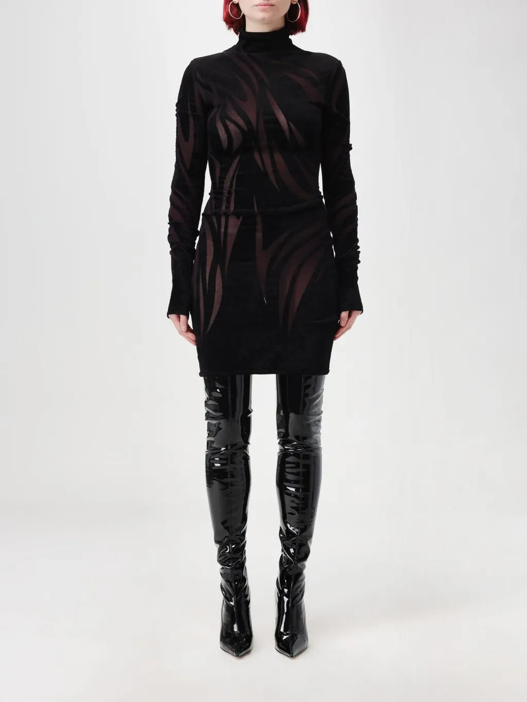 Sheer Chenille Minidress