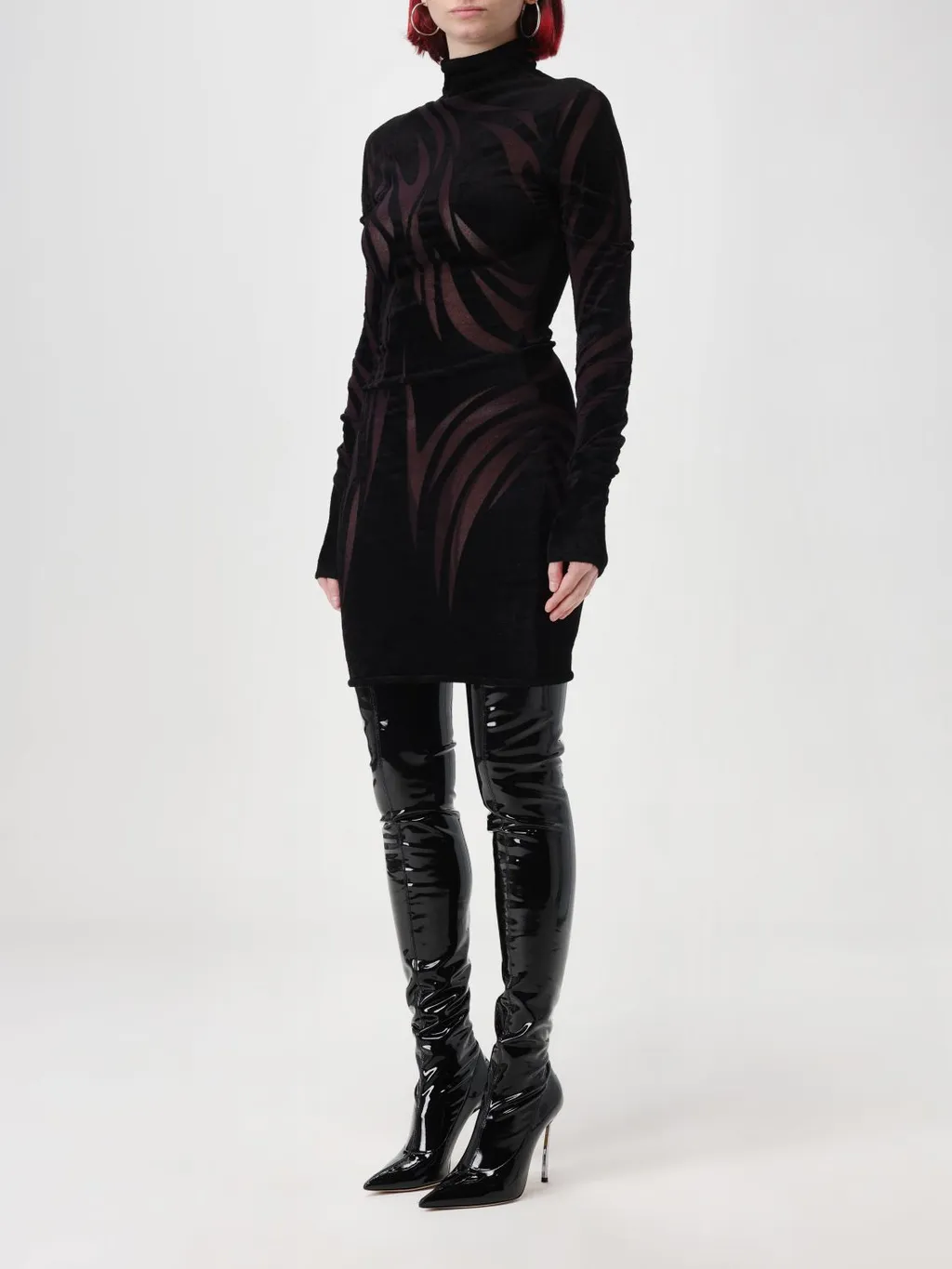 Sheer Chenille Minidress