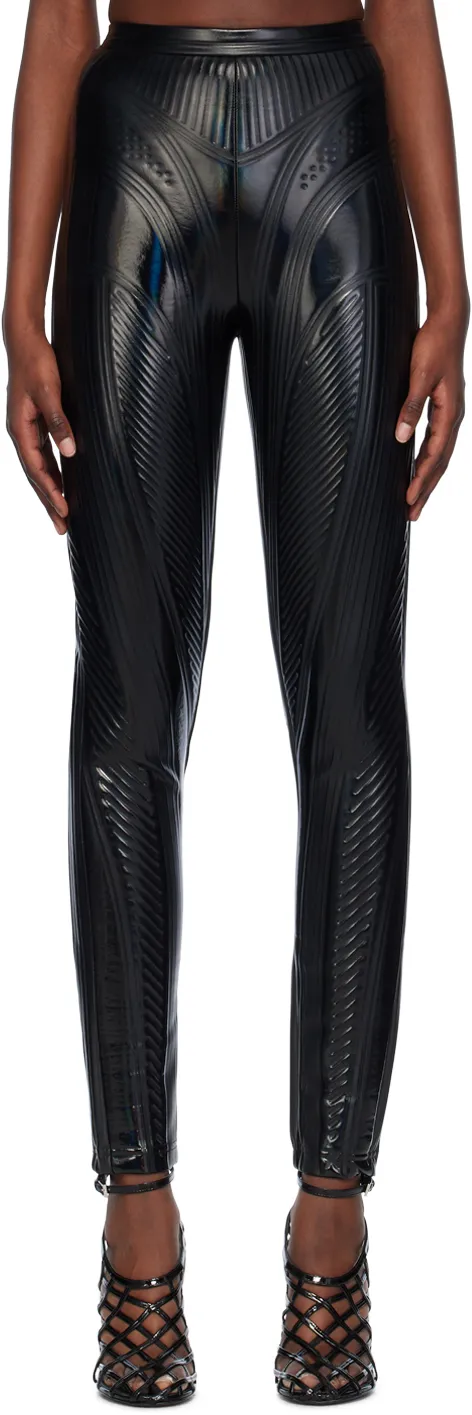 Embossed Detail Casual Pants