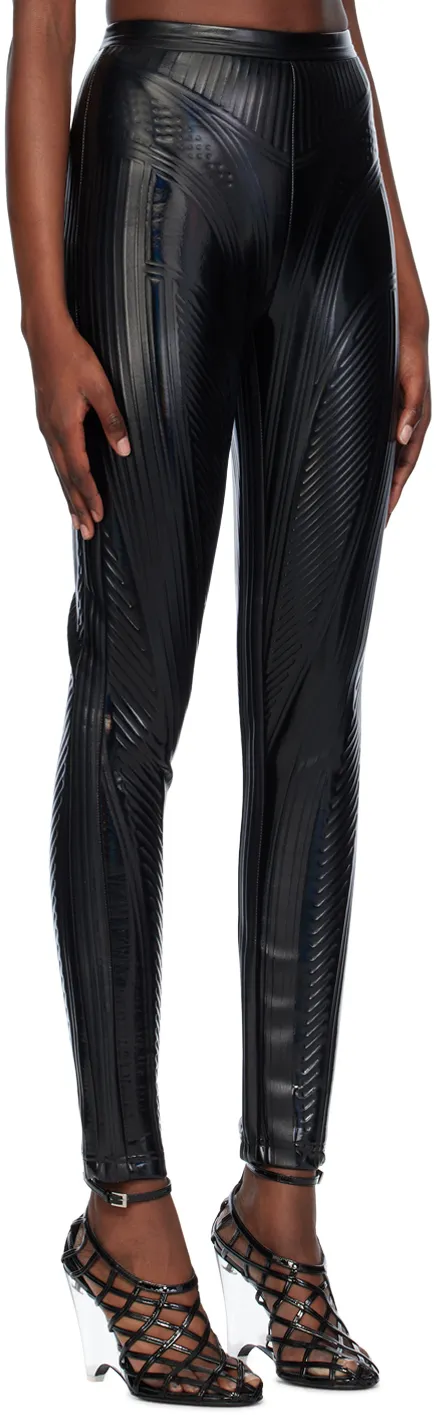 Embossed Detail Casual Pants