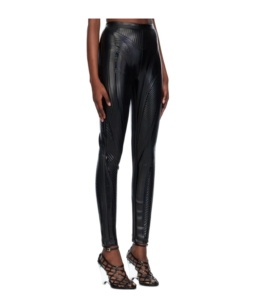 Embossed Detail Casual Pants
