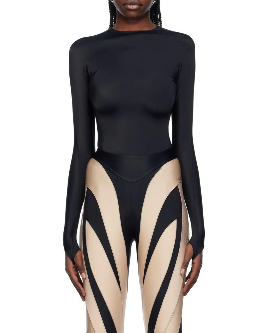 Logo-Embossed Long-Sleeved Bodysuit