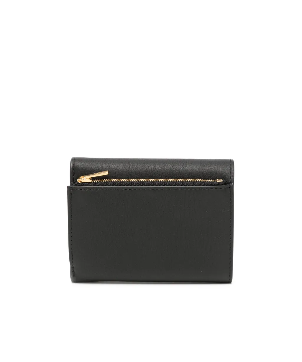M Zipped Tri-Fold Leather Wallet