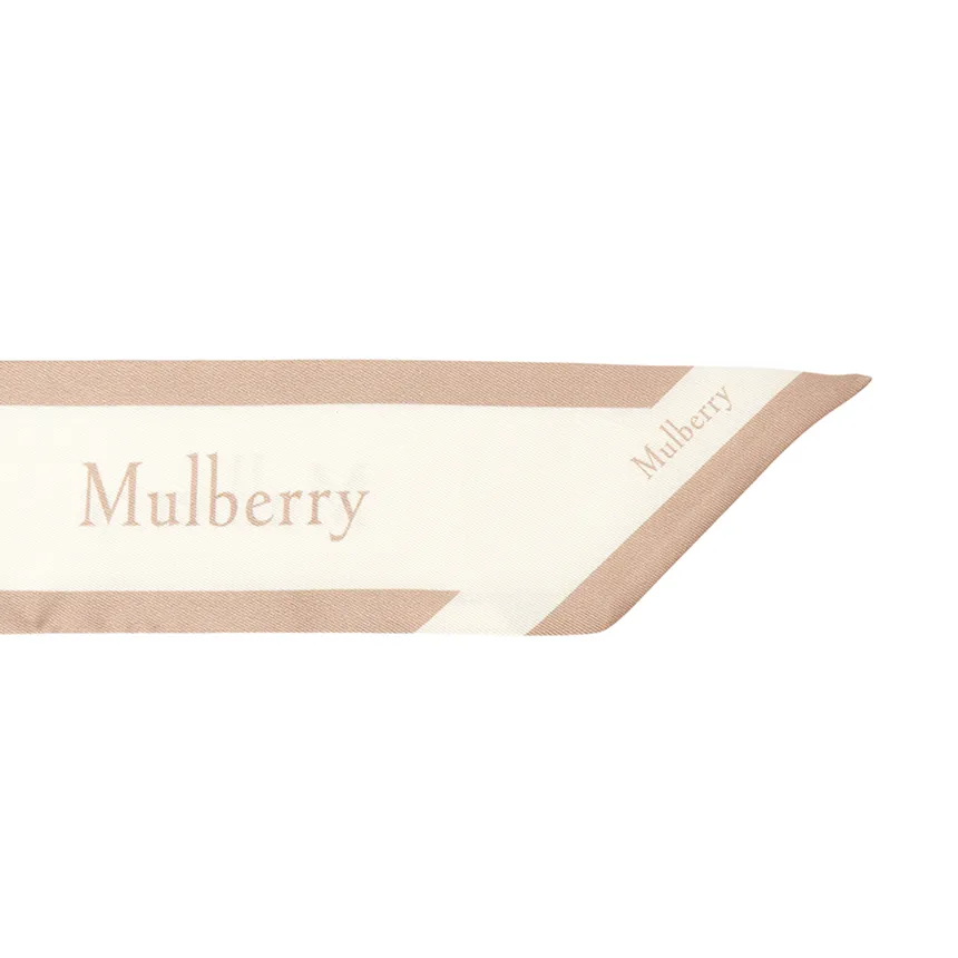 Logo-Border Skinny Scarf