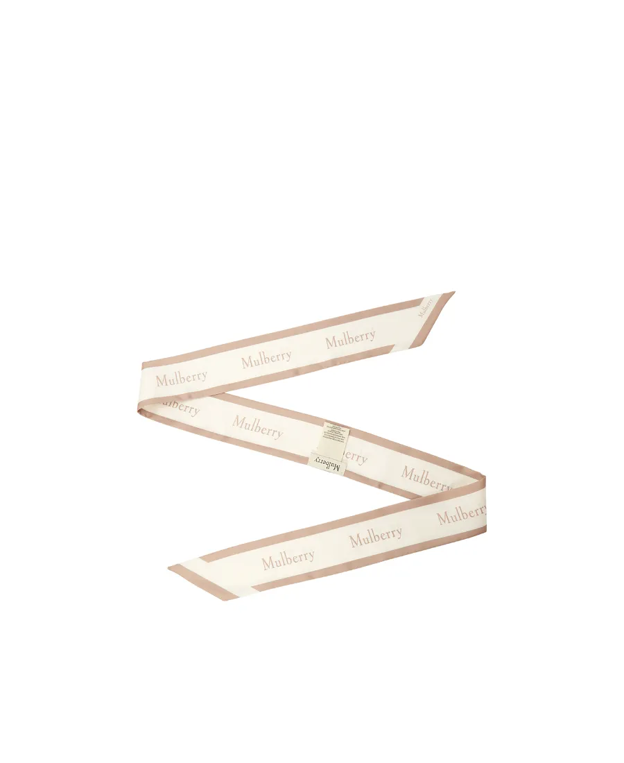Logo-Border Skinny Scarf
