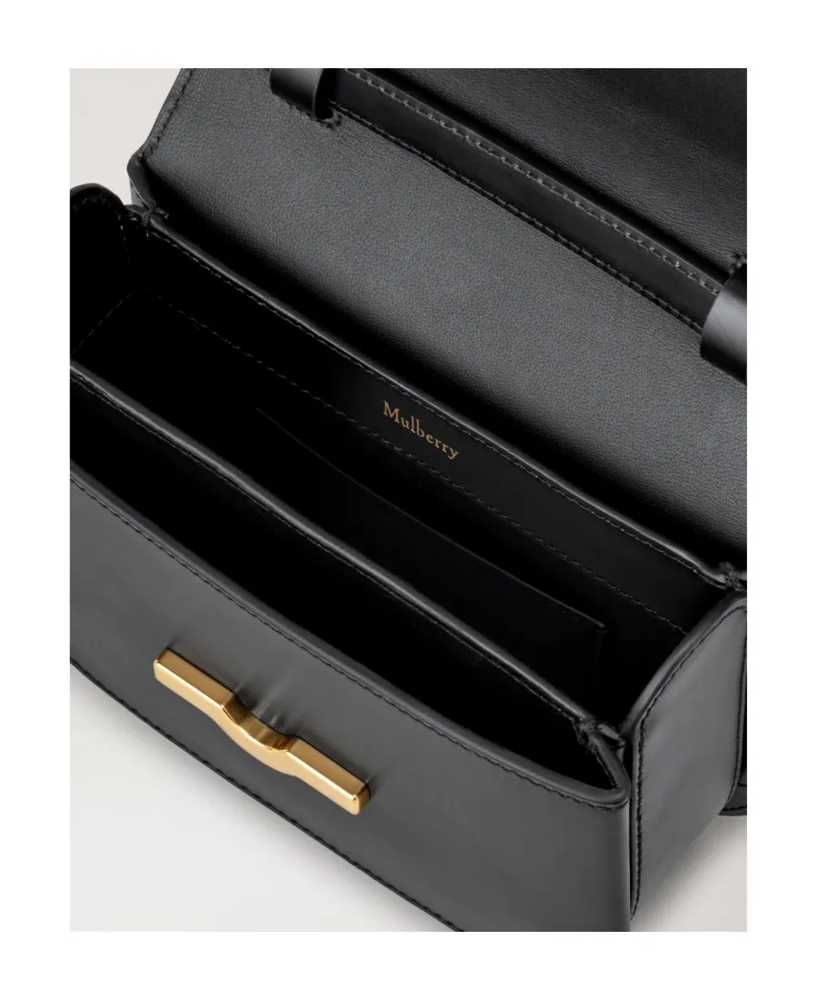 Logo Engraved Foldover Top Shoulder Bag