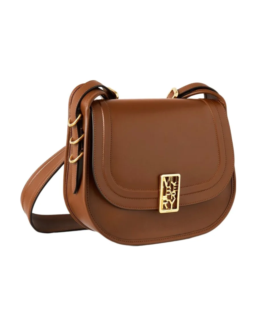 Logo-Plaque Leather Satchel Bag
