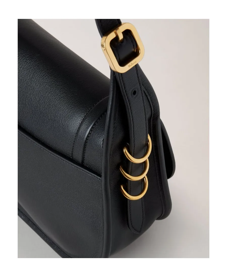 Logo-Plaque Leather Satchel Bag