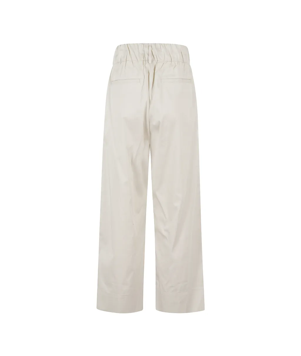 Cotton Straight-Leg Trousers