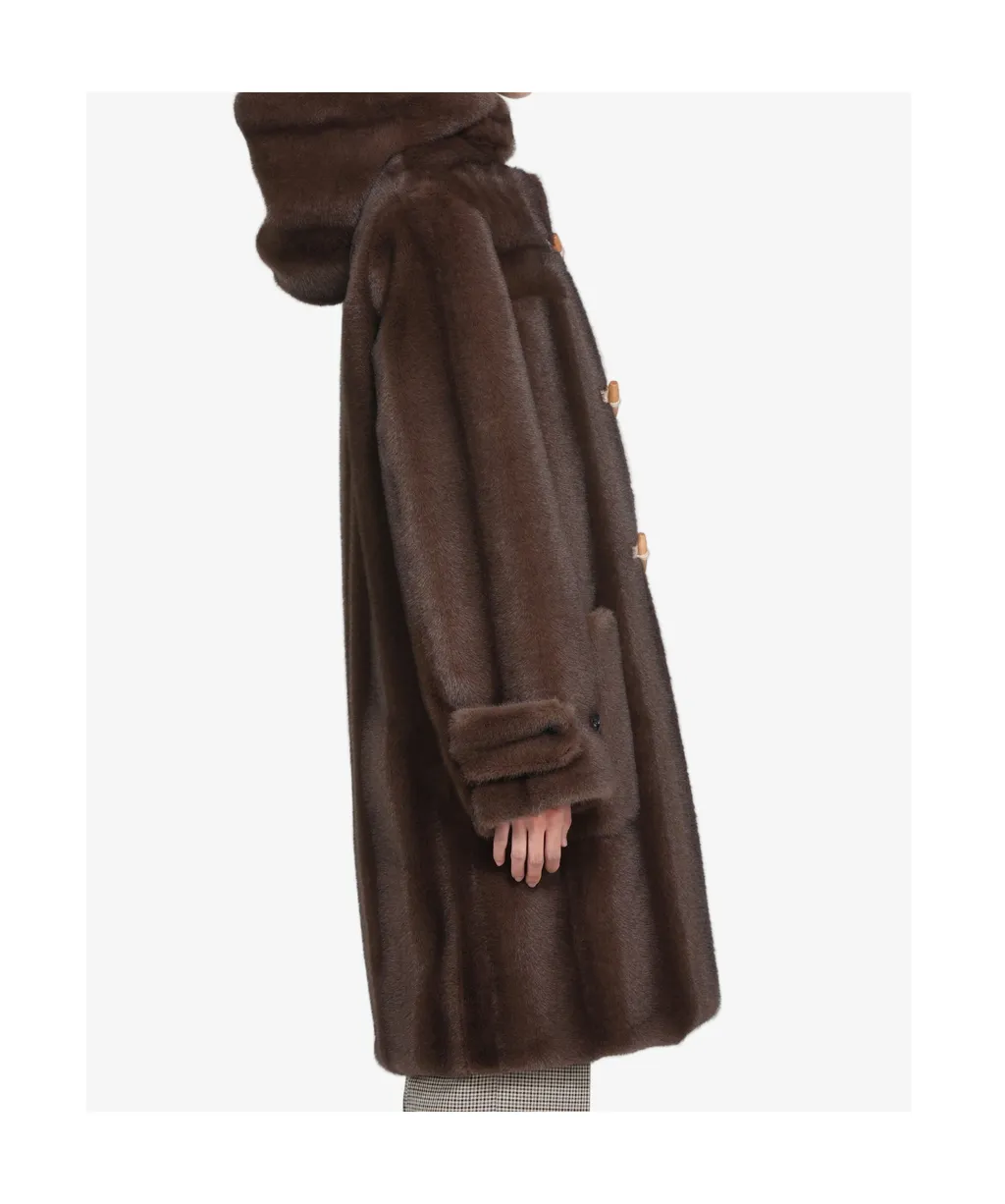Faux Fur Montgomery Coat