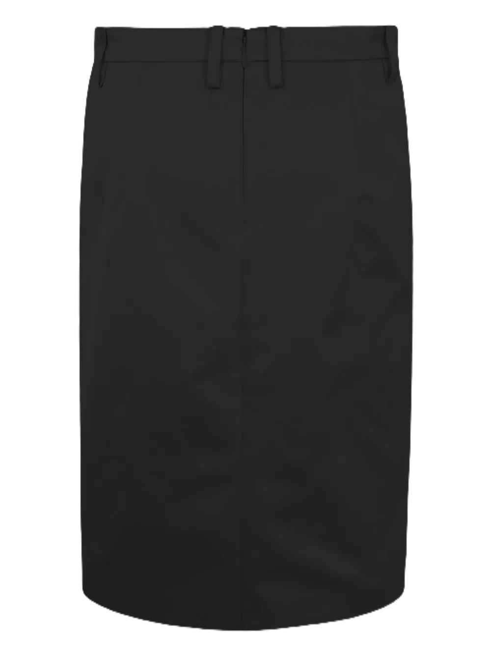 Midi Zip-Front Pencil Skirt