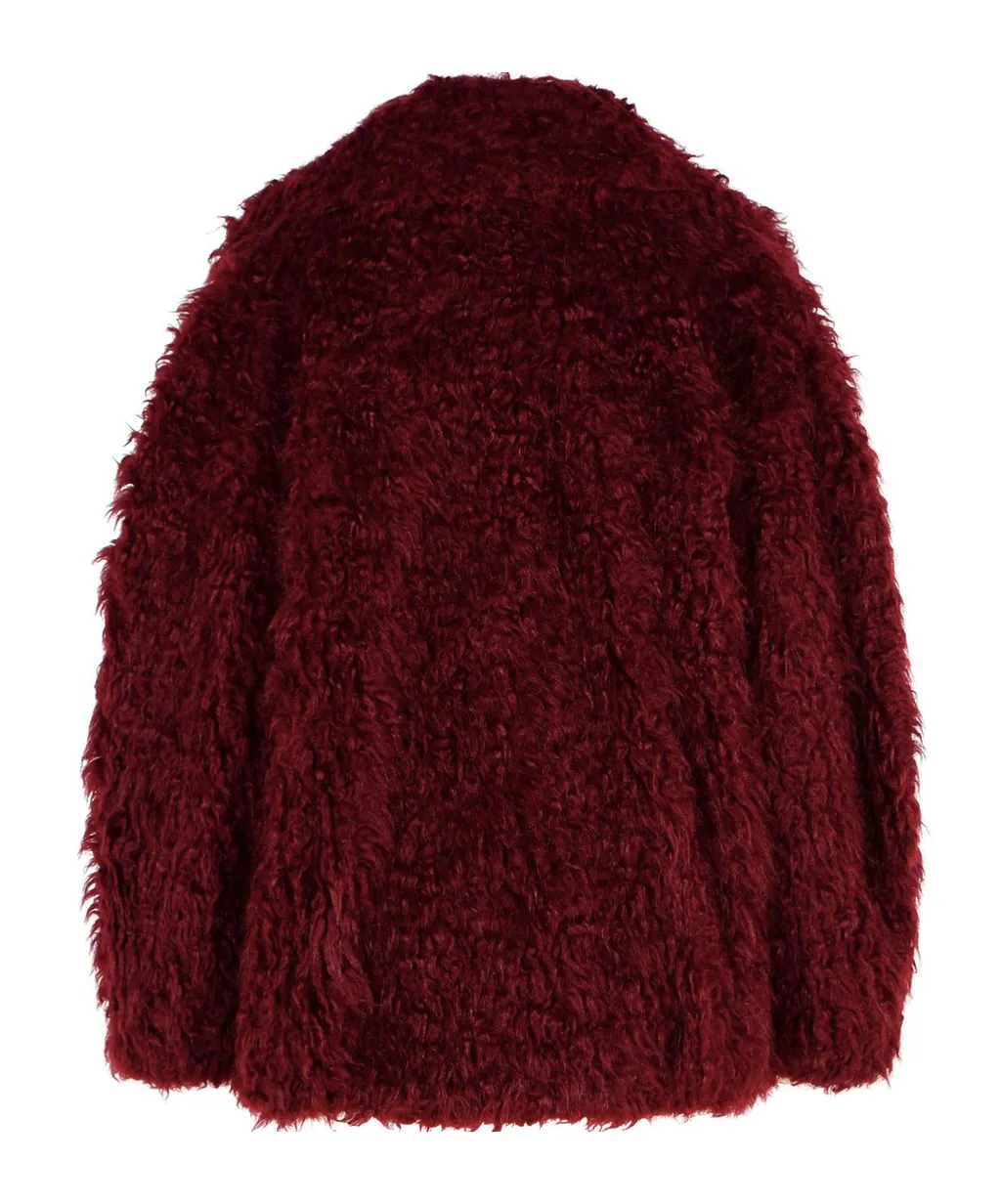 Long-Sleeved Single-Breasted Frayed Jacket