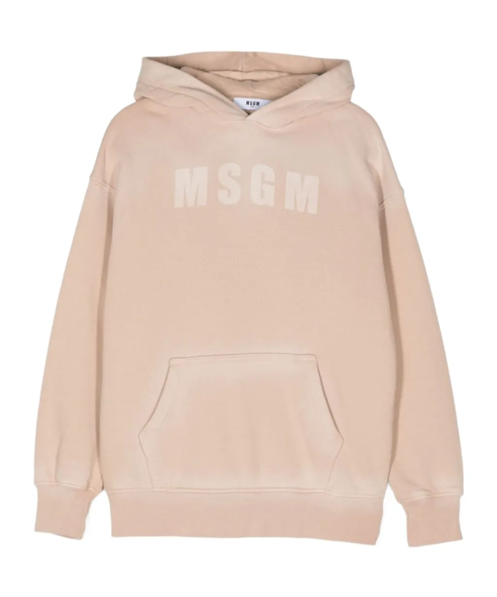 Logo Printed Straight Hem Hoodie