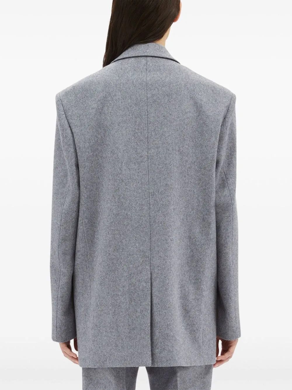 Eyelet-Embellished Single-Breasted Blazer