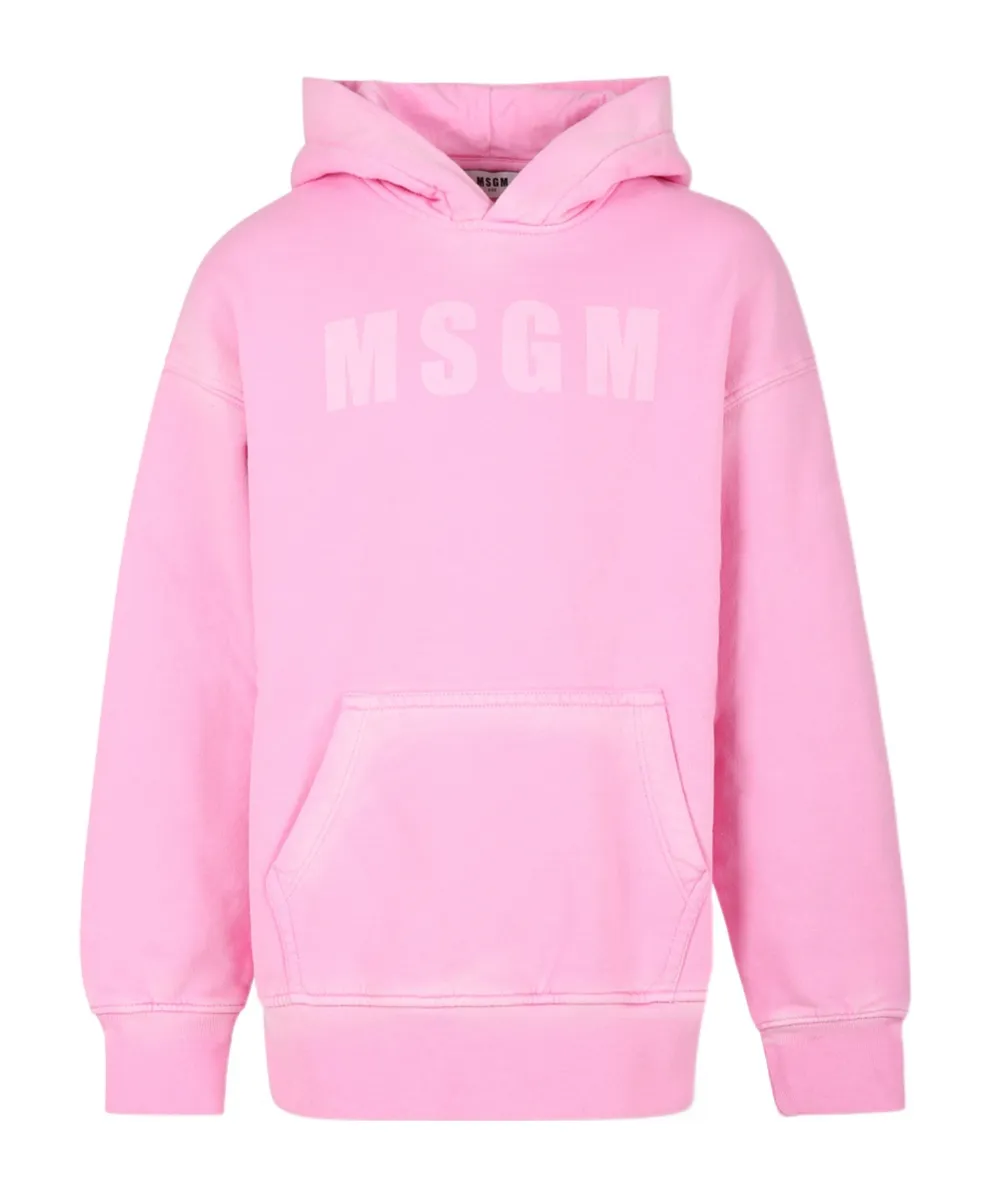 Logo Printed Long Sleeved Hoodie