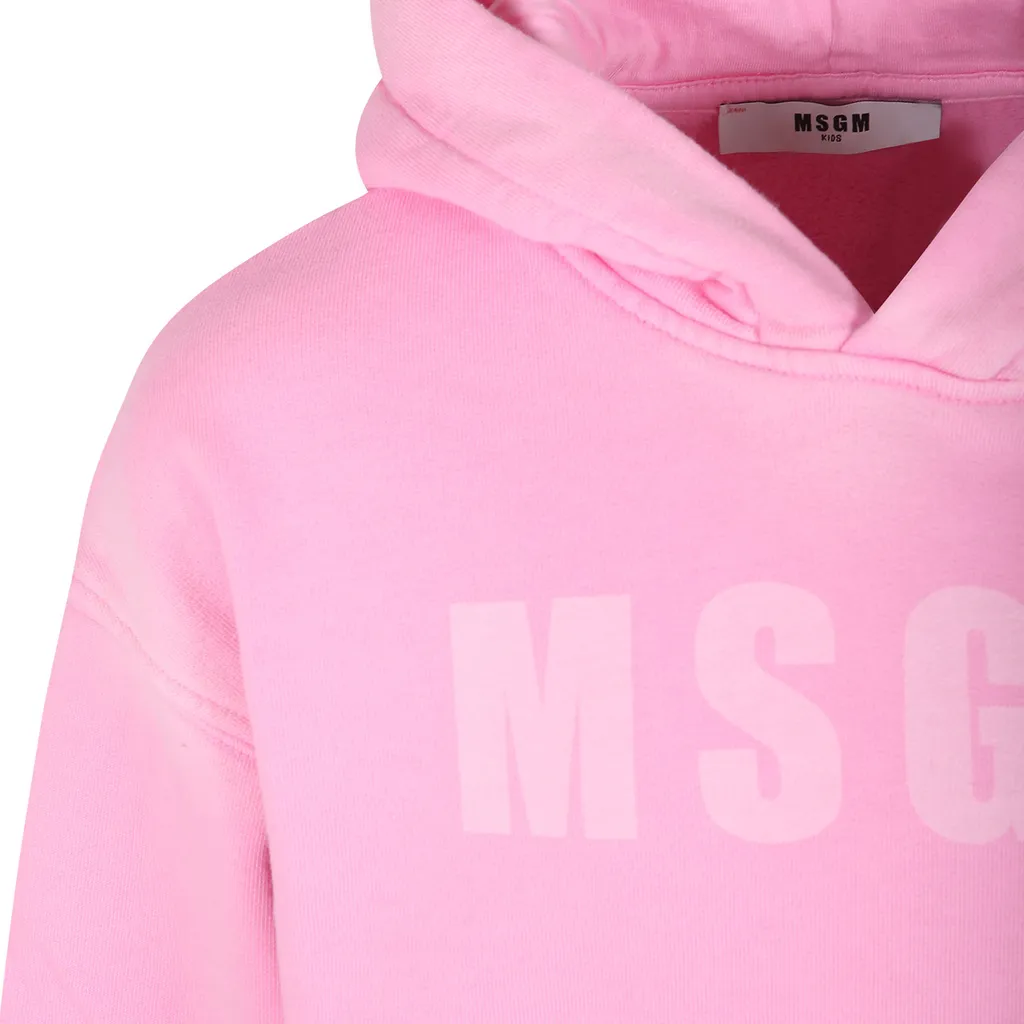 Logo Printed Long Sleeved Hoodie