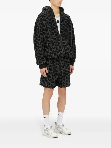 Towelled Finished Zipped Hoodie
