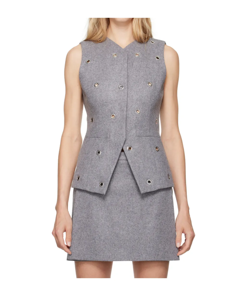 Eyelet-Detail Vest