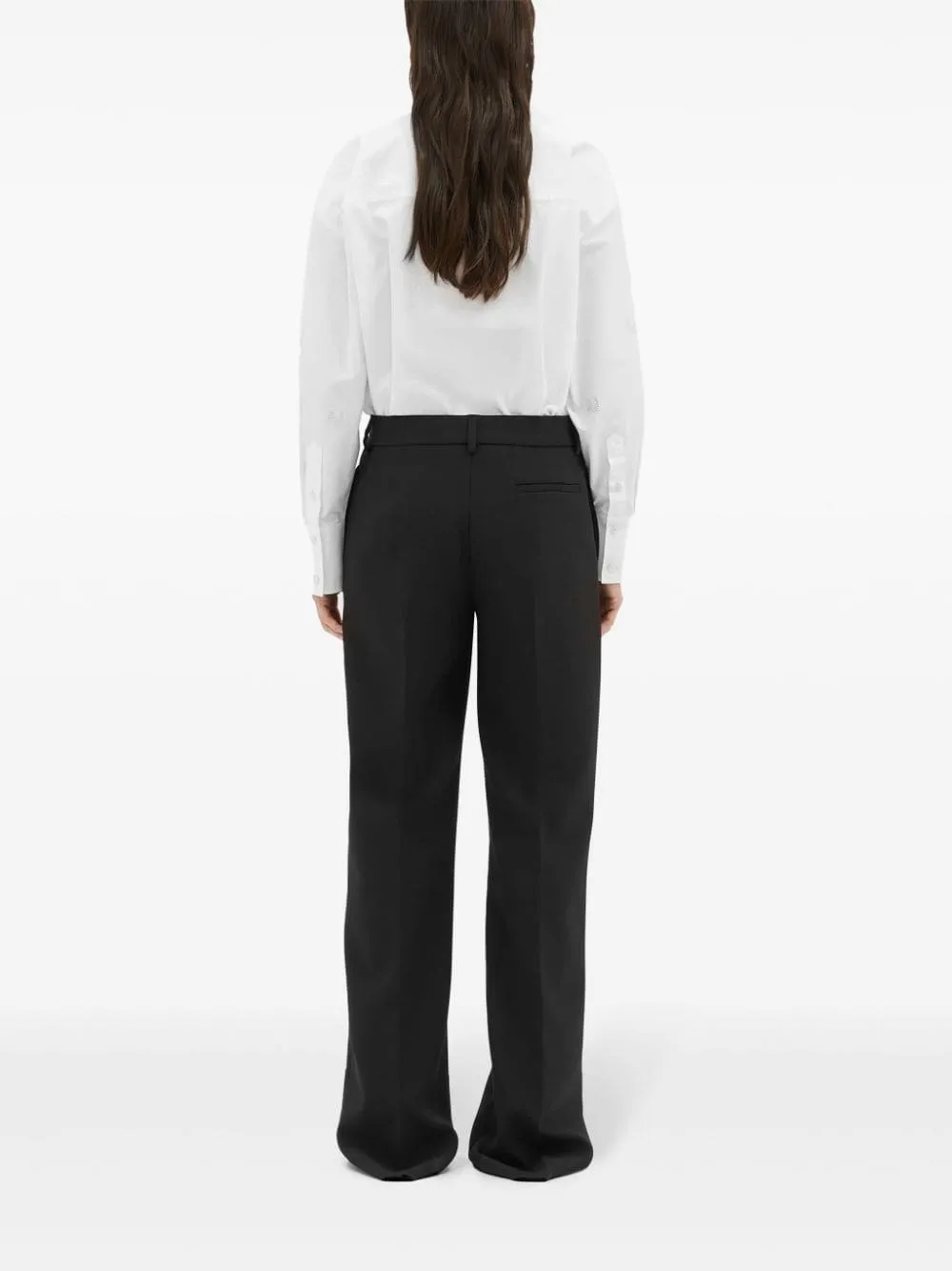 High-Waisted Straight Leg Trousers