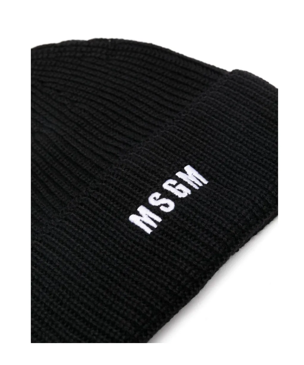 Logo-Embroidered Turn-Up Brim Beanie Hat
