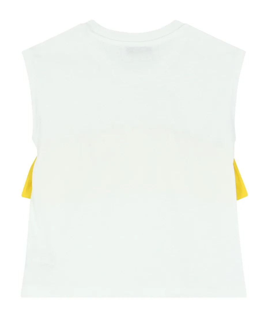 Ruffle-Detailing Cotton T-Shirt