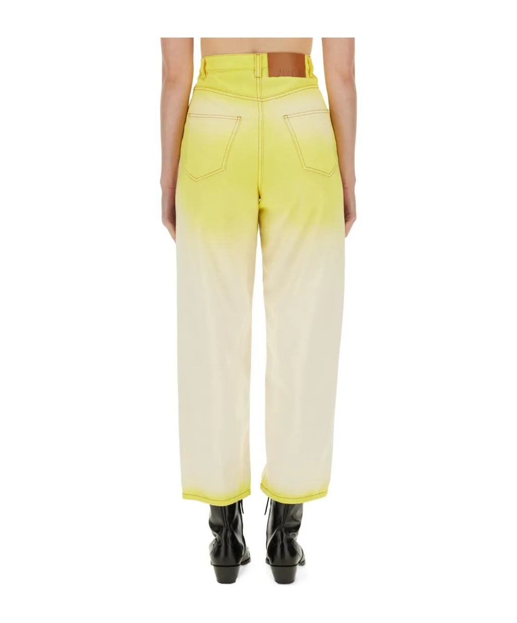 Logo Detailed Cropped Jeans