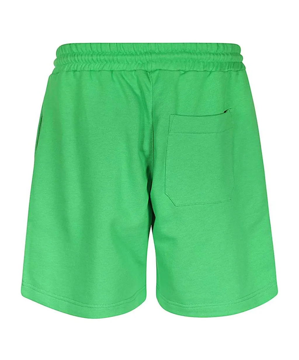 Elasticated-Waistband Logo-Detail Shorts