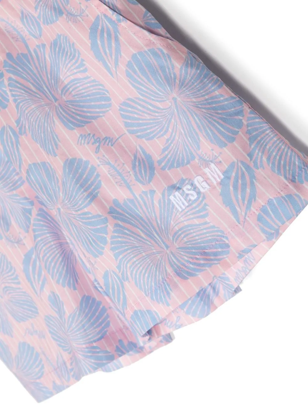 Hawaiian Floral-Print Elasticated Shorts