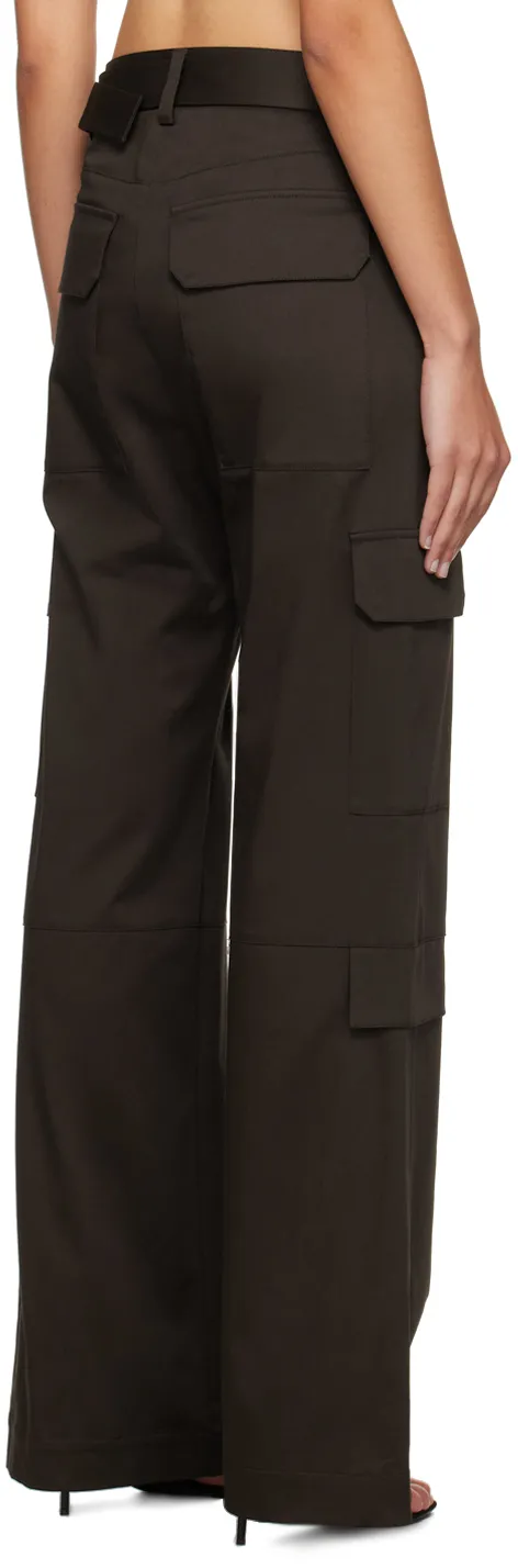 High-Waist Straight-Leg Cargo Trousers