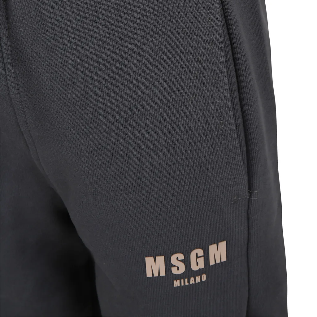 Rubberised Logo Cotton Trousers