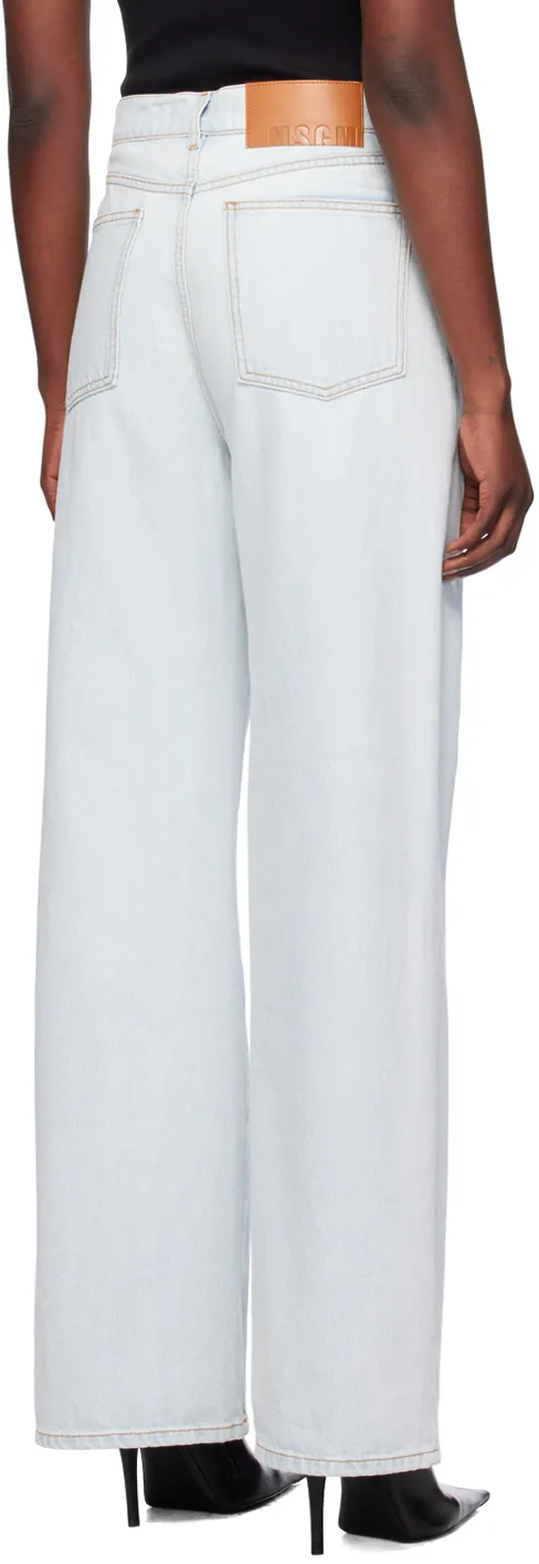 Logo Patch Wide-Leg Jeans