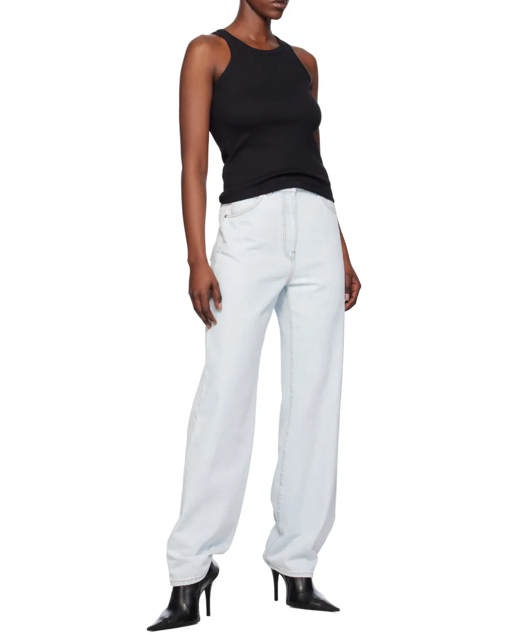 Logo Patch Wide-Leg Jeans